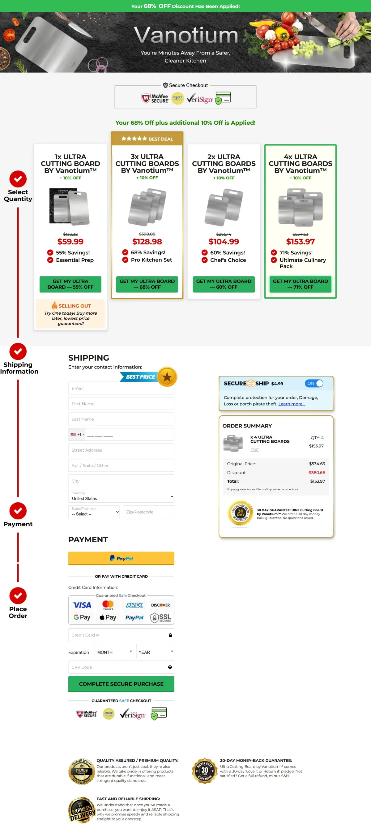 Vanotium Secure Checkout